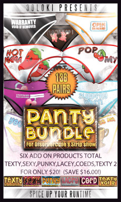 Loki’s Panty Bundle for Strip Show V4/V6Loki Presents: