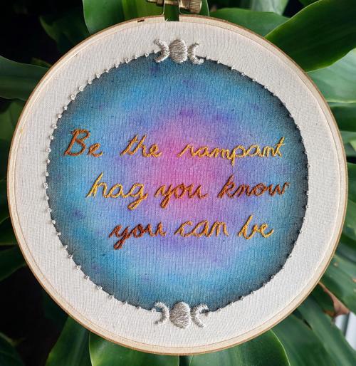embroiderycrafts:An inspirational quote from my favourite podcast,