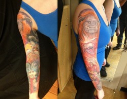 fuckyeahtattoos:  This is my beautiful sleeve dedicated to the