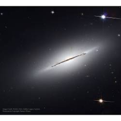 Edge-On Galaxy NGC 5866 #nasa #apod #esa #hubblelegacyarchive