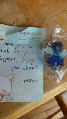 irlkuriyama:  my charm from @princessharumi came in th mail n