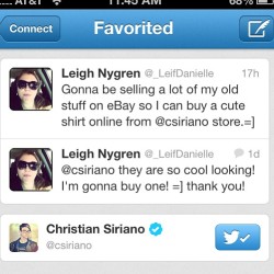 3rd time his favorited my tweets! #christian #siriano #lovehim