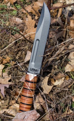 military-life:  KA-BAR Full Size US Marine Corps Fighting Knife,