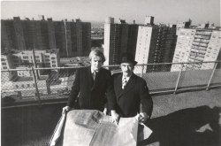 Donald Trump and his father, Fred, in 1973 at Trump Village,