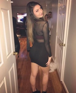 Rocking that tight dress at a college party