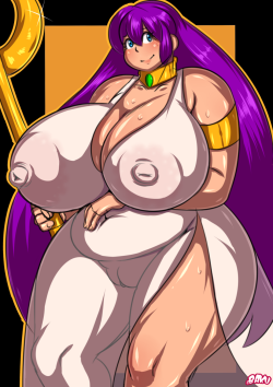 bakudemon:    an overweight Athena fan art .and yeah shes wearing