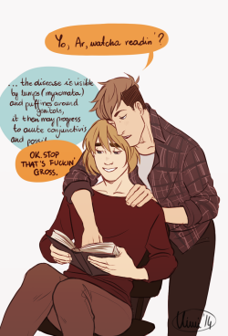 kimiooon:  attention seeking boyfriend Jean and med student Armin