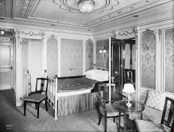 historicaltimes:  Picture of a 1st Class stateroom aboard the