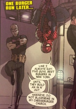 tiger-thoughts-and-things:  richardgrays0n:  Spidey and Hawkeye
