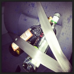 s-tay-g0ld:  Safety first #seatbelt #alcohol #car #funny #bacardi