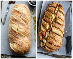 foodffs:  BARBECUE CHICKEN PIZZA STUFFED PULL APART BREADReally