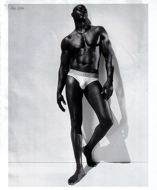 stannisbaratheon:  Djimon Hounsou for Calvin Klein, March 2007.   Apparently he recently split with his wife, Kimora Lee Simmons, and is now single…… any takers? 