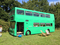 seekingwhomhemaydevour:  A 1982 metro bus converted into a three