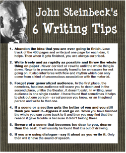 essebellwrites:  John Steinbeck’s VERY USEFUL writing advice 