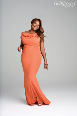 stylishcurvesoftheday:  Queen Latifah Hollywood Reporter August