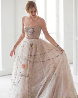 chanelbagsandcigarettedrags:  Chiara Ferragni’s Dior gown for