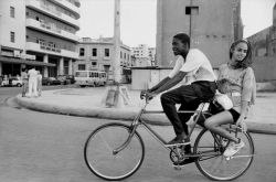 cadenced:  A couple on their way to the sea, Havana, Cuba in