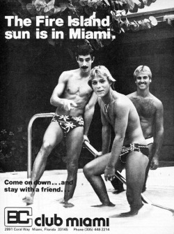 lustnspace:  Club Miami (The Fire Island Sun Is In Miami) 