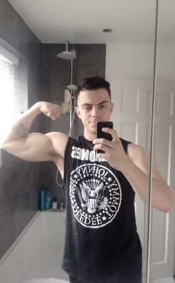 Showing Off His Arms