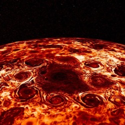 Cyclones at Jupiter’s North Pole #nasa #apod #jpl #caltech