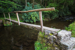 90377:  Cataloochee Footbridge 01 by Jim Dollar on Flickr. 