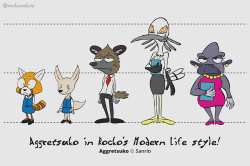 rockosedits:   アグレッシブ烈子The characters of Aggretsuko