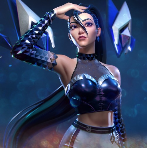 artstation-select:  Leandro Sakami • “K/da Kaisa - Fan art”3d