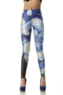 wickedclothes:  Starry Night Leggings These leggings are printed