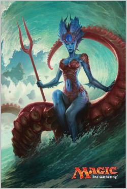 mtg-talk:  Here’s some art for Kiora, Master of the Depths