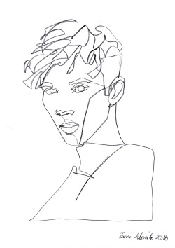 borisschmitz:    “Troye Sivan 5″, continuous line drawing