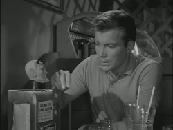 A handsome young William Shatner on The Twilight Zone episode