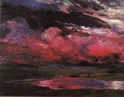 colourthysoul:  Emile Nolde - Drifting Heavy Weather Clouds (1928)