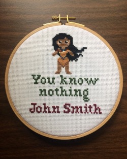 ashleyserena:Finally hanging up this little crossover I stitched