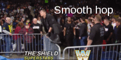 twinambrose:  LOL Come on Rome!! Cred to prowreslingnow for gif.