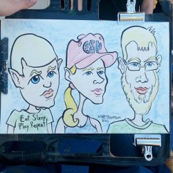 Doing caricatures at Dairy Delight! This has been my favorite