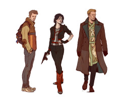 nathanandersonart:A better look at the three main players from