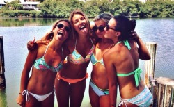 Four babes goofin’ at the lake @ https://xhamster.com