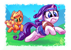 rarijackdaily:Playing hoofball, eek!!My good friend Ponydora