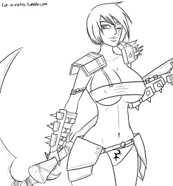 A woman in Bandos Armor Pin up. I’ve been meaning to do another