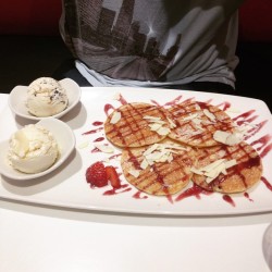 Yummy! I love treating my love 💕 we went out for waffles!
