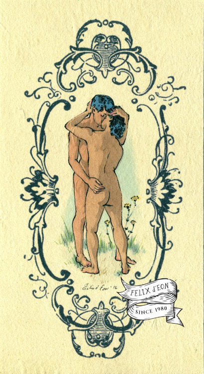 felixdeon:Tender Studies 1 and 2. Two small drawings of queer