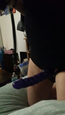 the-wolf-and-the-fox:  Little fox grew a purple penis! O~:  (Terrible