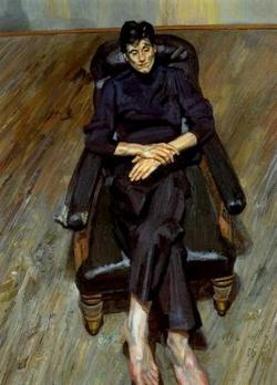 artist-freud: Bella, 1996, Lucian Freud Medium: oil, canvas