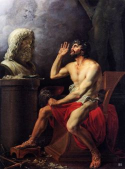 hadrian6:  Phidias chiselling the bust of Zeus. 1802. Jozsef