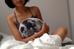 plantext:  your bby got a hair cut and a moon pillow 