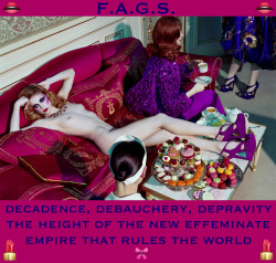 faggotryngendersissification:  Decadence, debauchery, depravity.