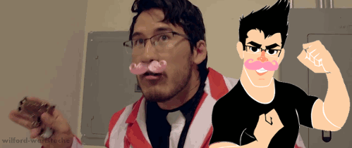 wilford-darkstache:  Markiplier: Hero, Villain, and Everything in Between (Art by haleyscomett-art, found here, used with permission)