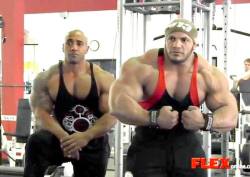 drwannabe:  Dennis James and big Ramy   Just shows how huge Ramy