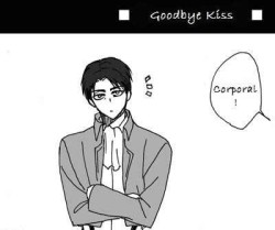 tsubaki-nicky:  Title : Goodbye Kiss Eren : heichou.. Nice