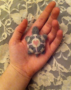norhuu:  Felted  Companion Cube Turtle I combined two cute things,